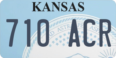 KS license plate 710ACR