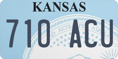 KS license plate 710ACU