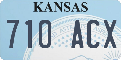 KS license plate 710ACX
