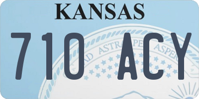 KS license plate 710ACY
