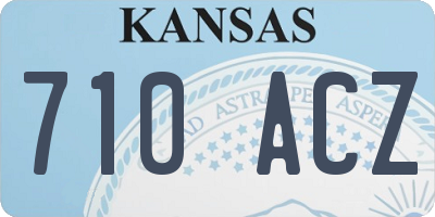 KS license plate 710ACZ