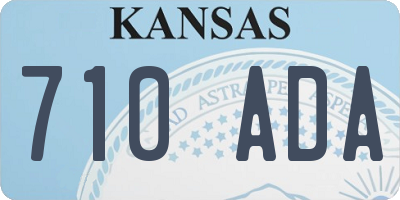 KS license plate 710ADA