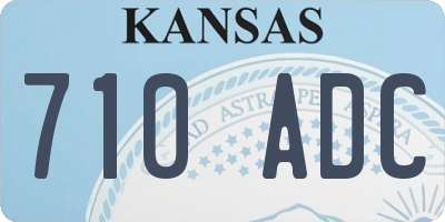 KS license plate 710ADC
