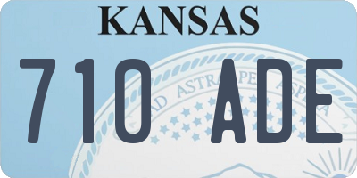 KS license plate 710ADE