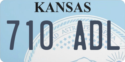 KS license plate 710ADL