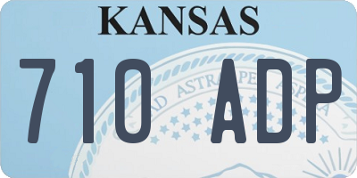 KS license plate 710ADP