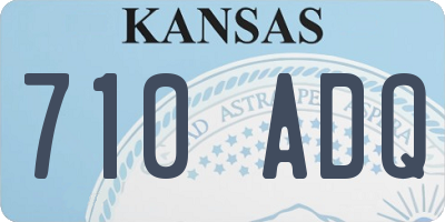 KS license plate 710ADQ