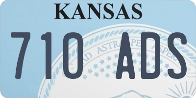 KS license plate 710ADS