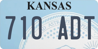 KS license plate 710ADT