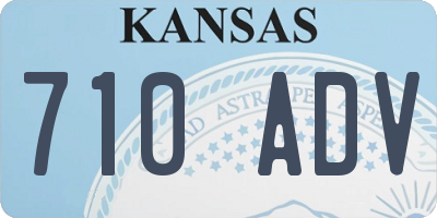 KS license plate 710ADV