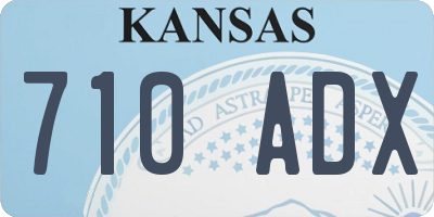 KS license plate 710ADX