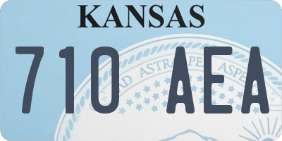 KS license plate 710AEA