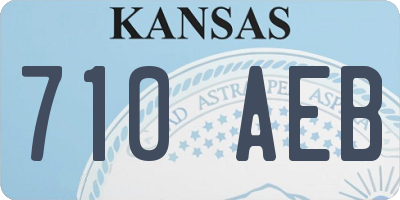 KS license plate 710AEB