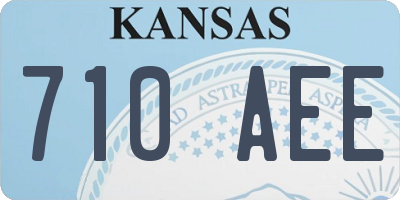 KS license plate 710AEE