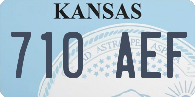 KS license plate 710AEF