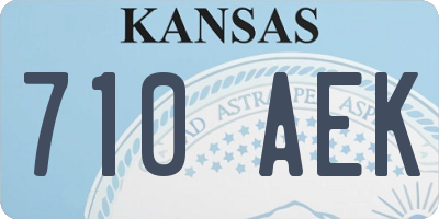 KS license plate 710AEK