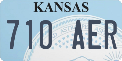 KS license plate 710AER