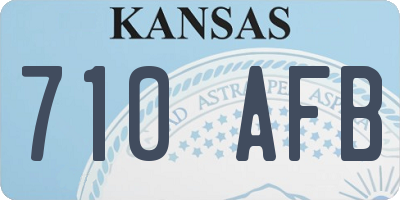 KS license plate 710AFB