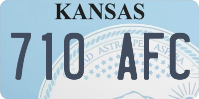 KS license plate 710AFC