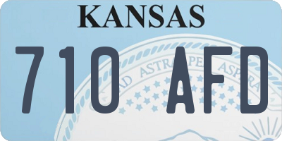 KS license plate 710AFD