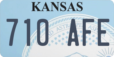 KS license plate 710AFE