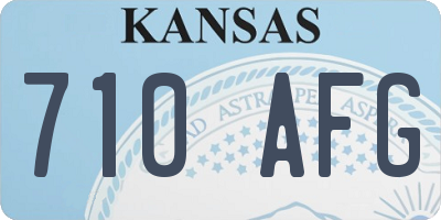 KS license plate 710AFG