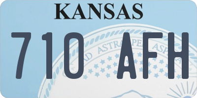 KS license plate 710AFH