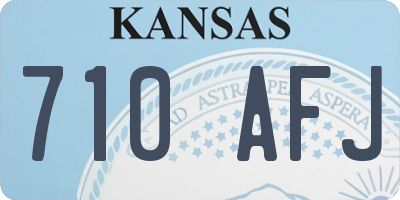 KS license plate 710AFJ