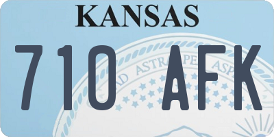 KS license plate 710AFK