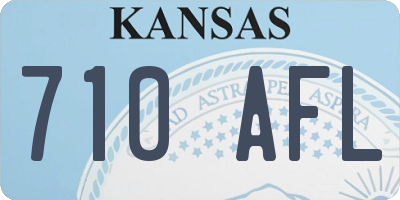 KS license plate 710AFL
