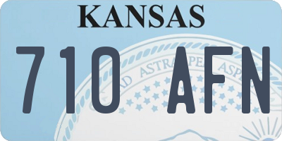 KS license plate 710AFN