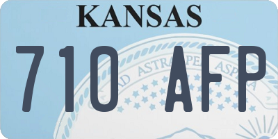 KS license plate 710AFP