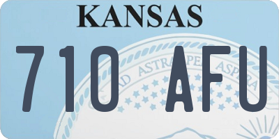 KS license plate 710AFU