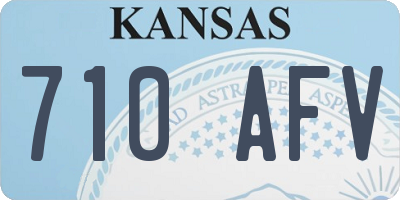 KS license plate 710AFV