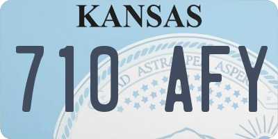 KS license plate 710AFY