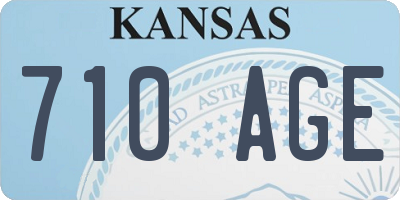 KS license plate 710AGE