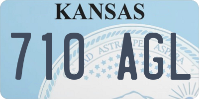 KS license plate 710AGL