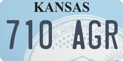 KS license plate 710AGR
