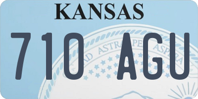 KS license plate 710AGU