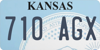 KS license plate 710AGX