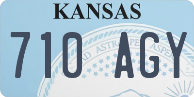 KS license plate 710AGY