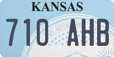 KS license plate 710AHB
