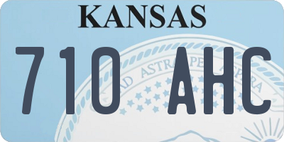 KS license plate 710AHC