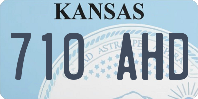 KS license plate 710AHD
