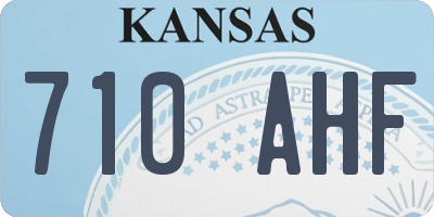 KS license plate 710AHF