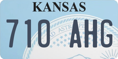 KS license plate 710AHG