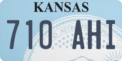 KS license plate 710AHI