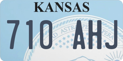 KS license plate 710AHJ