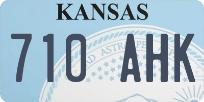 KS license plate 710AHK