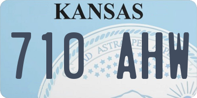 KS license plate 710AHW